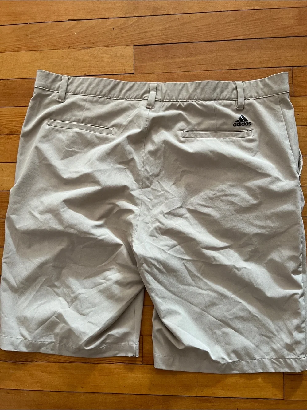 adidas Men’s Khaki Performance Chinos shorts with Branded Waistband 38 waist
